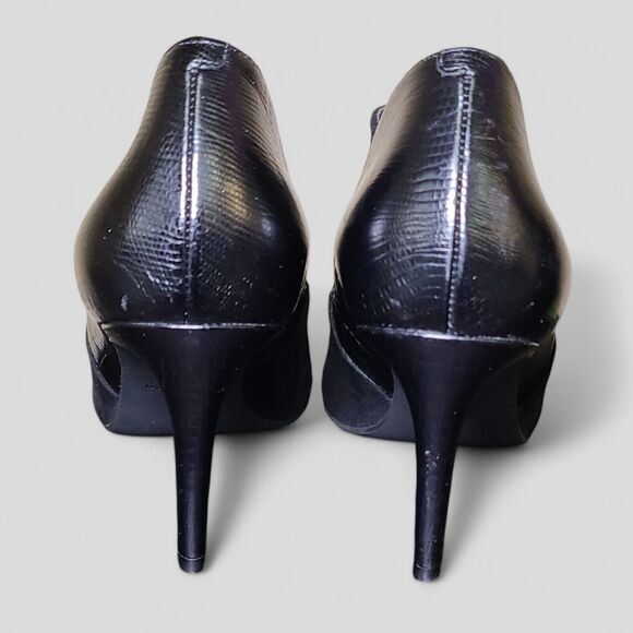 Cole Haan Maxfield Shootie ll Booties Womens Size 8B Black Suede/Reptile Leather - Picture 3 of 15